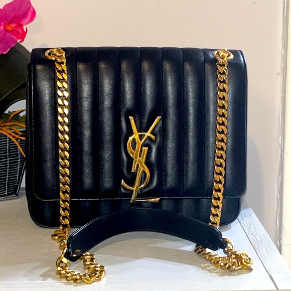 Saint Laurent | Bags | Ysl Vicky Large Leather Crossbody Bag | Poshmark